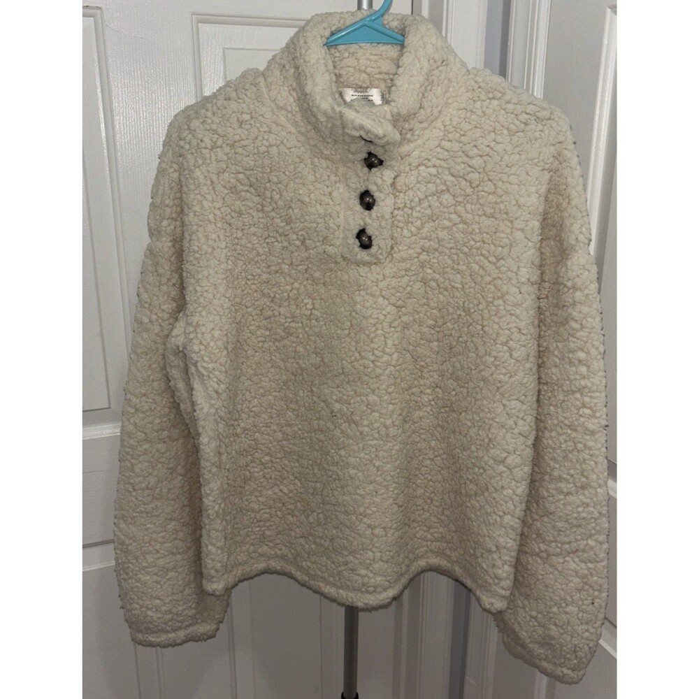 Shannon Ford New York Women's Sherpa Sweater Ivory Color Size Medium